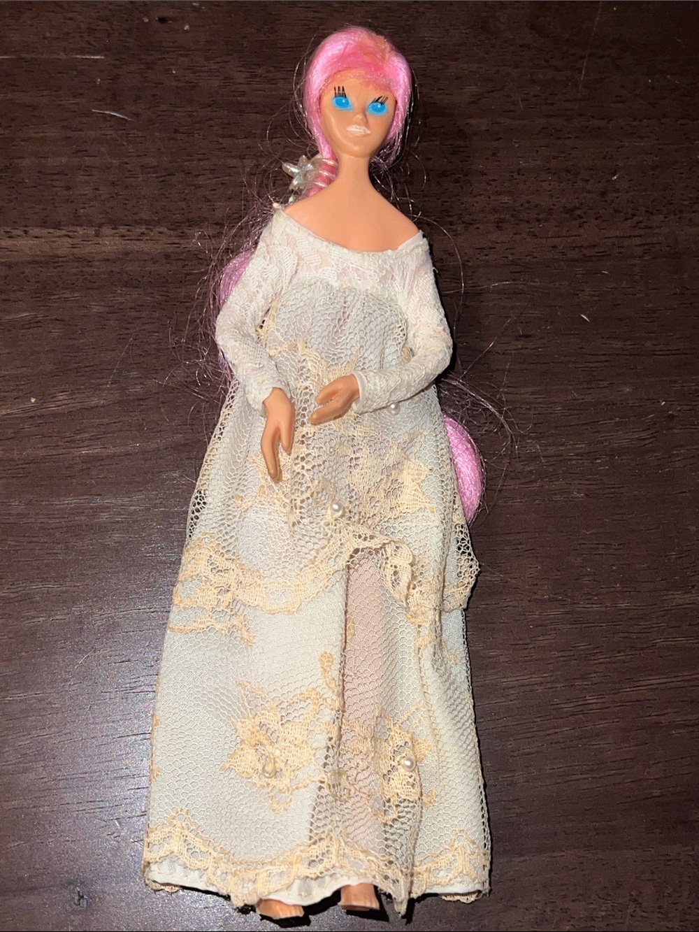 Vintage 1969 Ideal Fashion Flatsy "Cory" Doll in Original Bridal Gown